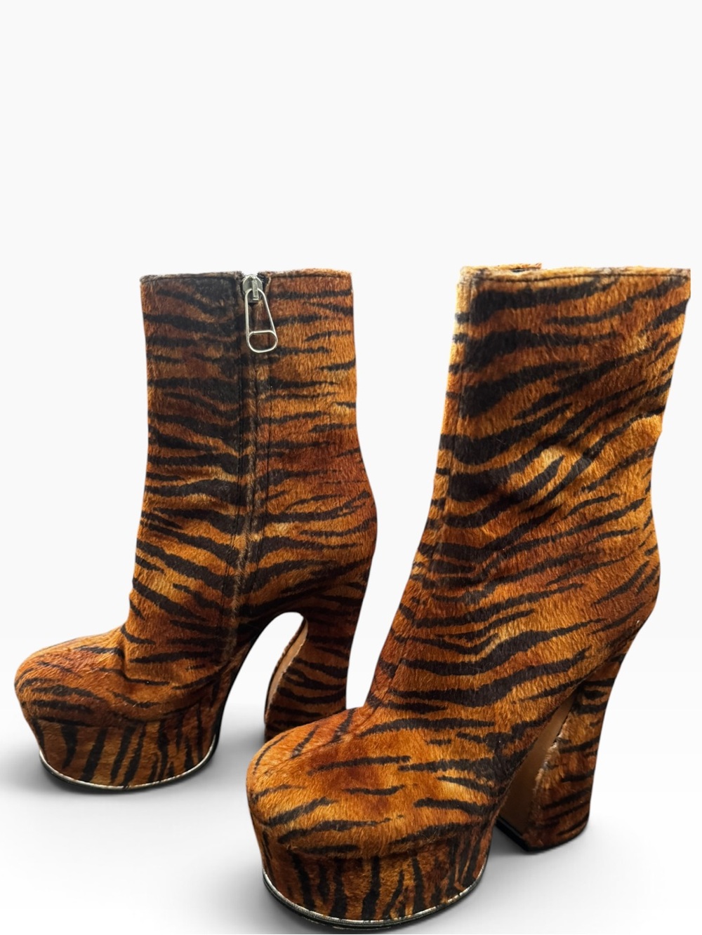 MMargiela animal print horn heel platform ankle boot Sz.38 ( runway 2016) - Picture 3 of 10